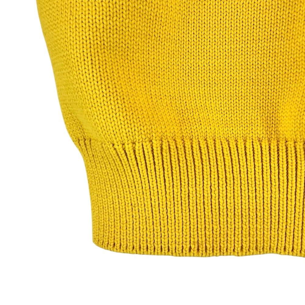 ANN TAYLOR Stitchy Puff Sleeve Knit Sweater Bright Yellow SP or XS - Picture 4 of 7
